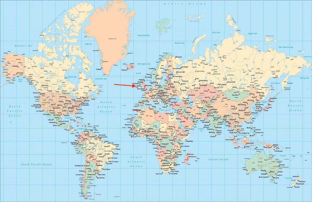 Dublin Standort auf der Weltkarte