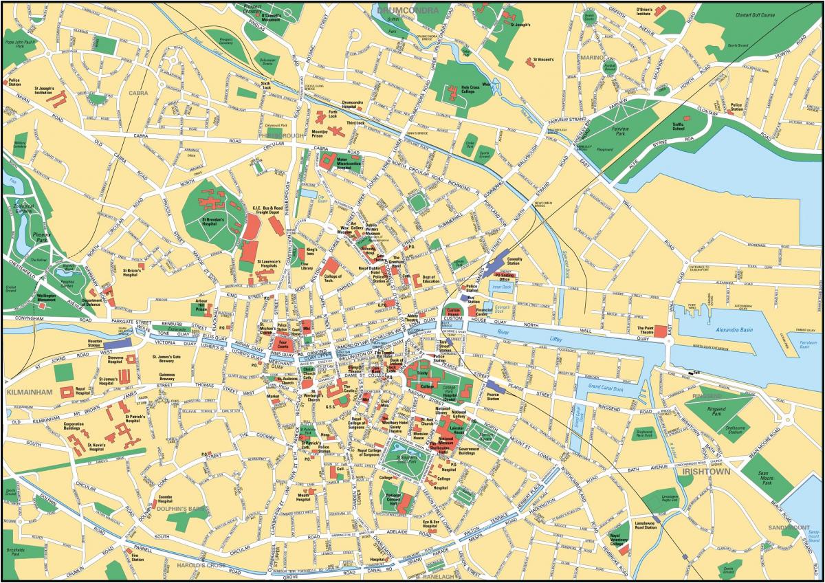 Stadtplan von Dublin