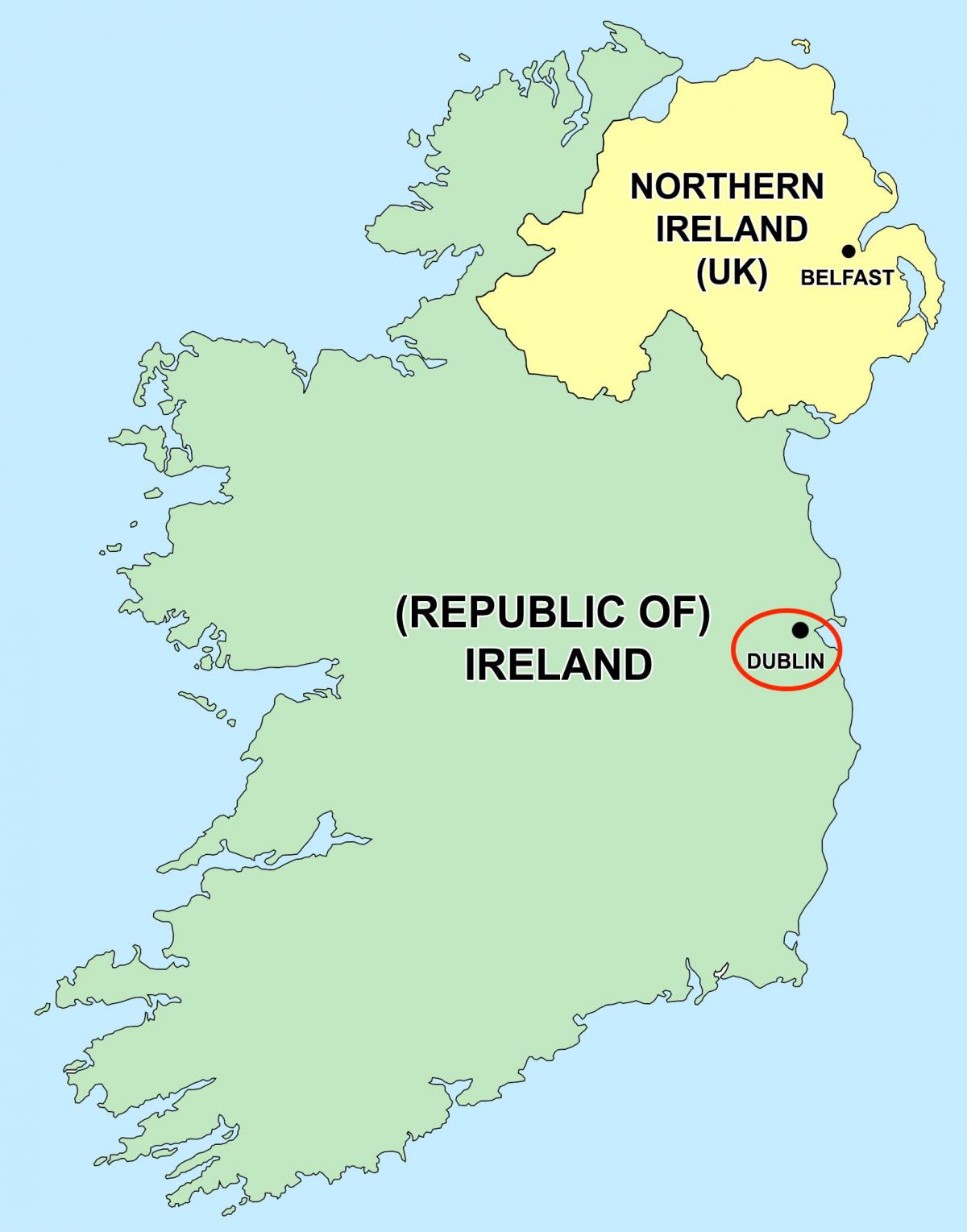 Dublin auf Leinster - Irland Karte